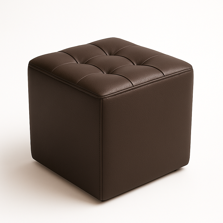 Диван офісний - пуф HAPPY LX 2231-1 коричневий (шкірозамінник) MINIMALIST, 360*360*380 мм